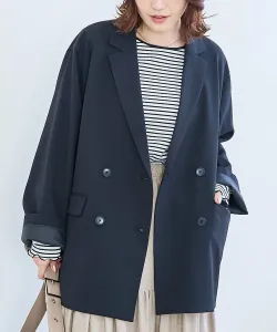 Двубортный пиджак приталенного кроя, напоминающий лён Coen, цвет Black