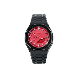Часы Casio G-Shock Analog-Digital 2100 Series, арт. GA-2100-4A, песочно-черный/красный