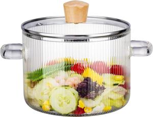 Кастрюля стеклянная Riavzau для медленного приготовления пищи, 1800 мл