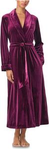 Женский бархатный халат с длинным шалевым воротником Lauren Ralph Lauren, Wine