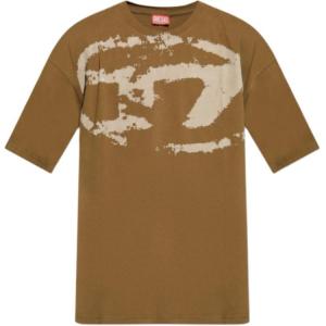 Футболка с принтом логотипа T Boxt DIESEL, коричневый