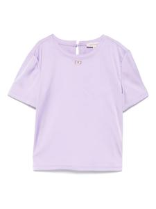 Футболка со вставками TWINSET Kids, фиолетовый