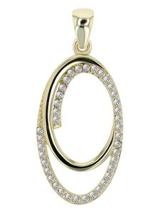 Adeliás Женский кулон из золота 333 пробы с кубическим цирконием в золоте