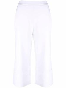Stella McCartney укороченные расклешенные брюки, белый
