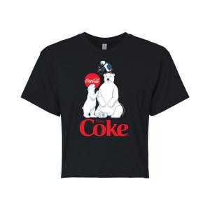 Детская укороченная футболка Coca-Cola с полярными медведями и тупиками Licensed Character, черный