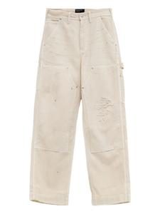 Брюки Enfants Riches Déprimés с узором «елочка» и потертостями, нейтральный