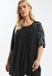 Футболка Yours Clothing CASUAL, Black/Anthracite