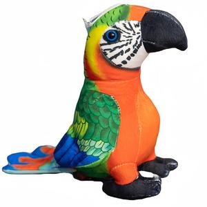 Плюшевая кукла говорящий попугай в мультяшном стиле, высота 20 см, длина 20 см Mise, зеленый