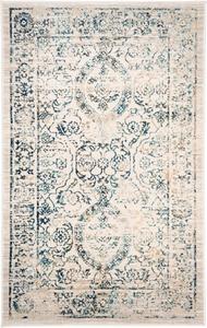 Ковер SAFAVIEH, 92 x 153 см, коллекция Evoke бежевый / Turquoise EVK513F восточный стиль, потертый, без ворса, для гостиной, спальни