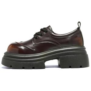 AGSDON Коричневые женские повседневные туфли на каблуке 6 см, цвет Brown