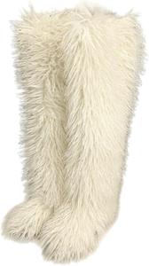 Женские зимние сапоги из искусственного меха выше колена, высокие, для холодной погоды, уличная обувь, 28" Keridean, White