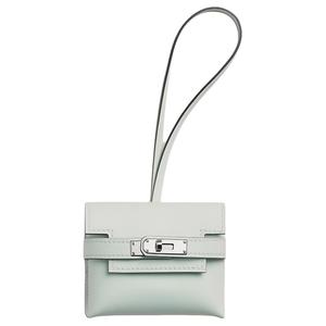 Hermes Брелок для кожаной сумки Kellyfestival Swift, женский, мятно-зеленый