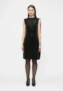 Элегантное платье-кокон без рукавов с воротником-стойкой Norma Kamali, Black