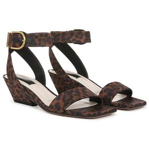 Босоножки на каблуке Savini Franco Sarto, tan leopard print fabric