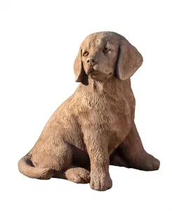 Садовая статуя щенка золотистого ретривера Campania International, black