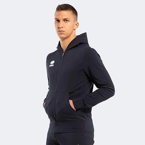 Худи ERREA на молнии, унисекс (PHILIP), капюшон на шнурке, боковые карманы, хлопковая смесь, черный