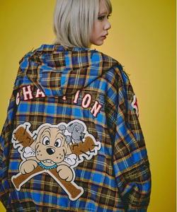 Мужская толстовка с капюшоном и нашивками GALFY/Galfy в клетку