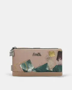 Большой гибкий кошелек с защитой RFID Evolution Anekke, пастельно-розовый