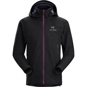 Куртка ветровка BETA AR Waterproof, Windproof, And Breathable мужская Arcteryx, черный фиолетовый (фиолетовый zipper)