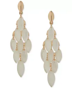 Серьги-Люстры Navette Disc Lonna & Lilly, white