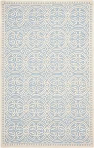 Ковер SAFAVIEH, 244 x 305 см, - Cambridge Collection - большой - Light Blue & Ivory, ручной работы из шерсти, марокканский дизайн, идеально для гостиной, спальни, офиса, столовой (CAM123A)