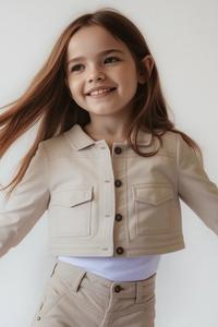 Детская хлопковая куртка Mayoral, бежевый