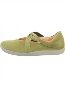 Think! Кожаные балетки цвета хаки