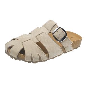 Антибактериальные, устойчивые к истиранию, женские сандалии с закрытым носком Puppytown, Beige