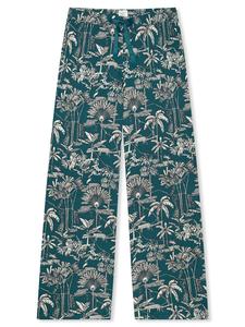 SCHIESSER Пижамные штаны 'Mix+Relax' в зеленом цвете