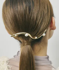 Случайная волнистая заколка для волос с жемчугом Goldy, цвет Light Gold