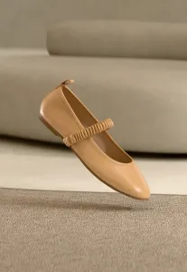 Балетки с ремешком на щиколотке Anna Field, Beige