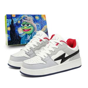 Pepe The Frog Амортизирующие износостойкие дышащие противоскользящие скейтерские кроссовки унисекс черно-желтые, цвет Black Yellow