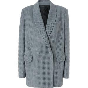 PINKO Блестящий пиджак с камнями, Gray