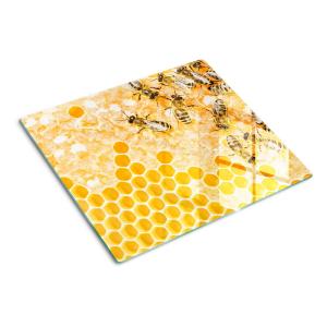 Стеклянная тарелка 60x52 см. Рабочие пчелы TULUP, розовый