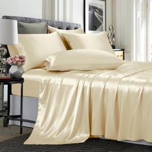 Italian Luxury Collection Комплект постельного белья шелк тутового дерева коллекция Celebration Comfort однотонный бежевый Beige