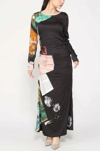 Асимметричное платье в стиле коллажа