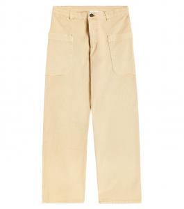 Широкие брюки из хлопка с петлями Bonpoint, бежевый