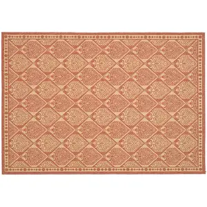 Геометрический коврик для внутреннего и наружного использования с плиткой для двора Safavieh, 244x336 см
