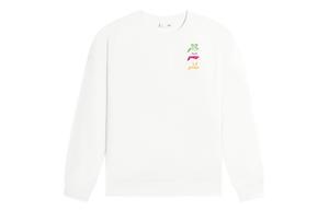 Толстовка из коллекции Sports Life унисекс молочно-белого цвета Lining, слоновая кость