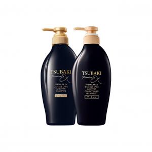 TSUBAKI Набор шампуня и кондиционера Black Radiance Radiant Luxury Hair Care для очищения 490мл+490мл