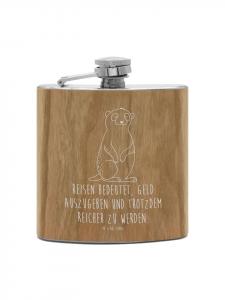Mr. & Mrs. Panda Фляжка с изображением суриката и надписью коричневого цвета