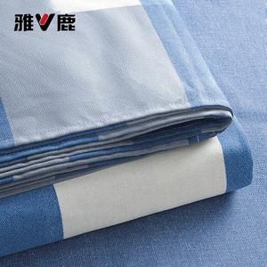 Yalu Простыня 200х240 см из грубого хлопка, клетка сине-белая