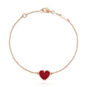 Браслет Van Cleef & Arpels Sweet Hearts, 18-ct розовое золото, сердолик