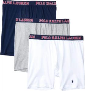 POLO RALPH LAUREN 4D-Flex дышащие сетчатые боксеры 3 шт, Cruise Navy/Andover Heather/White