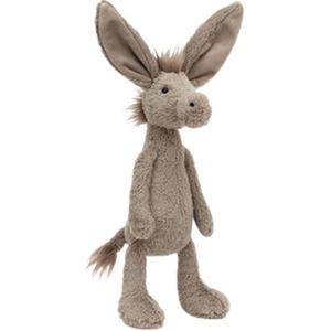 JELLYCAT Коллекционная плюшевая игрушка ослик серый Farm Animal Collection Hackle Donkey Gray, высота 33 см