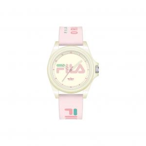 FILA Часы Wrist Watch Quartz Movement Silicone Strap White Dial Women's Watch, [First Lotus Red]-6568-009