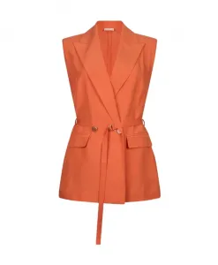 Оранжевое вязаное пальто Liu Jo, оранжевый