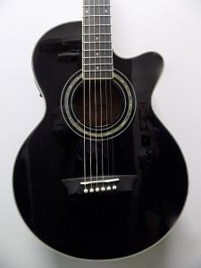 Акустическая гитара Washburn Festival EA10B-A Petite Jumbo Acoustic Electric Guitar - Black