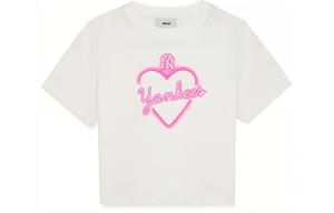 MLB Футболка Regular SS23 Heart Series женская Ivory