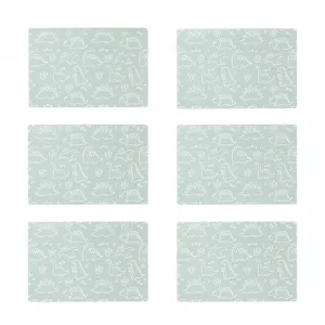 Салфетка Dino, пластик, легко моется, 30x45 см Zeller Present, мятный/белый